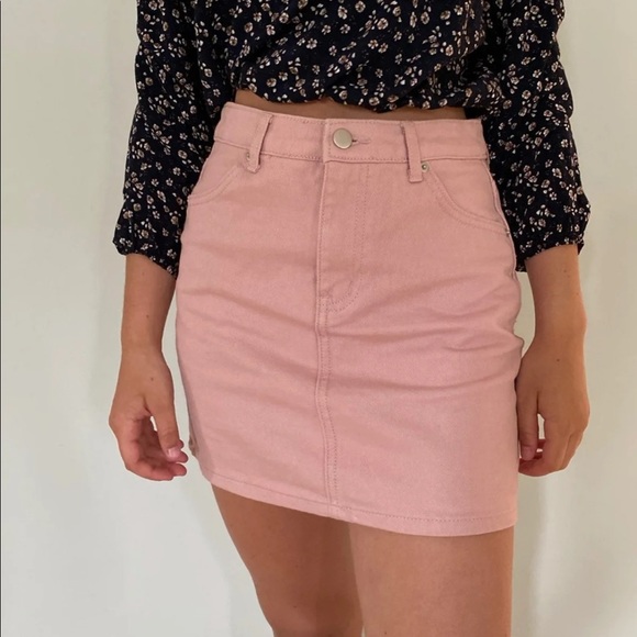Forever 21 Pink Jean Skirt - Picture 1 of 4
